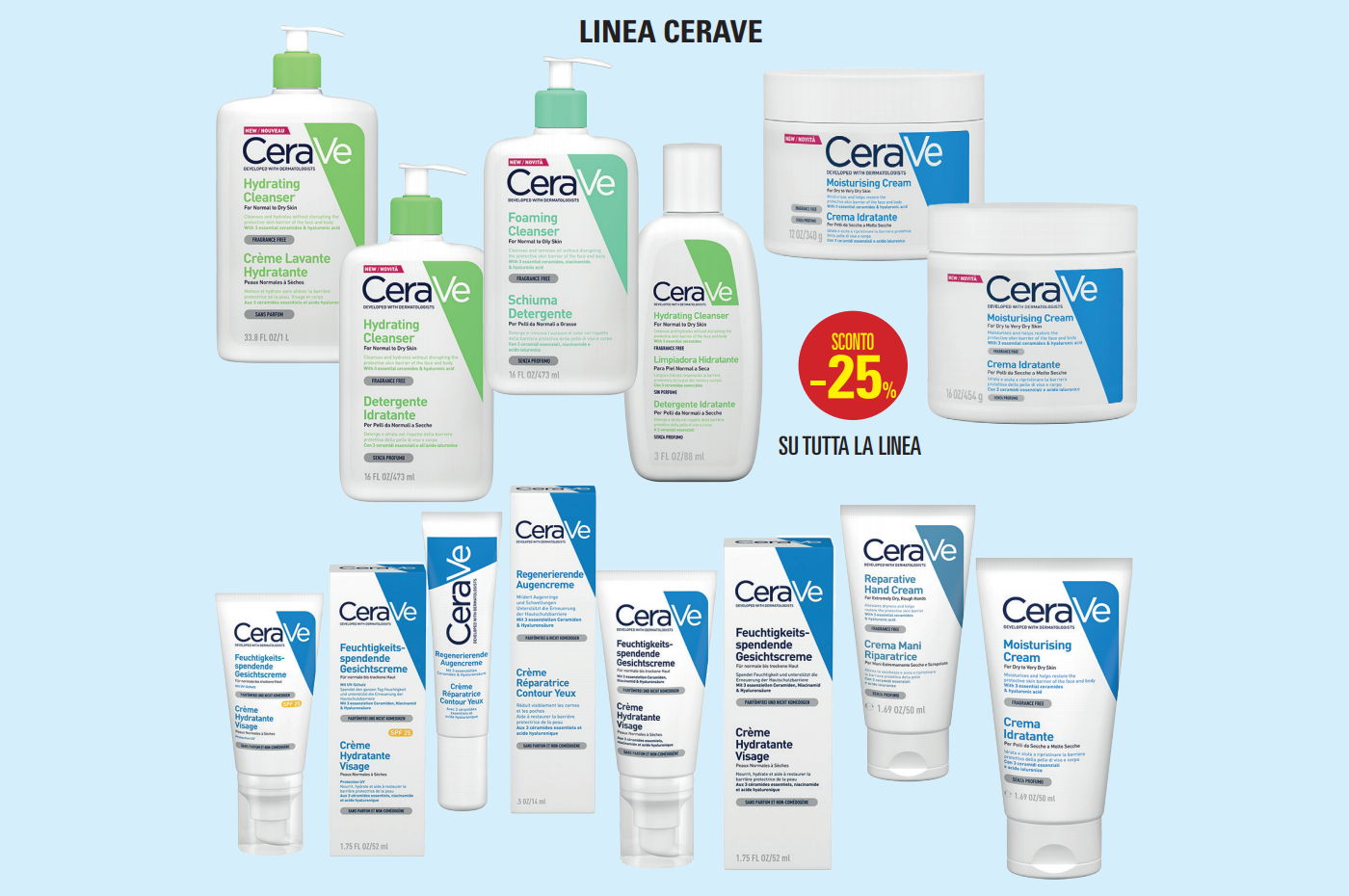 Linea Cerave - cura del corpo - Farmacie Comunali Torino