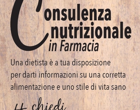 Giornata consulenza nutrizionale  – martedì 28 Maggio